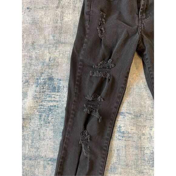 Cotton On Black Distressed Skinny Jeans Size 6 - Picture 5 of 8